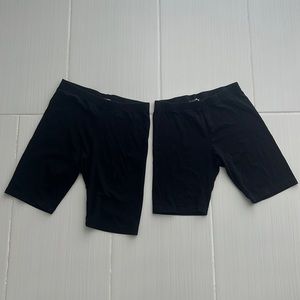 2 for $10 cotton biker shorts